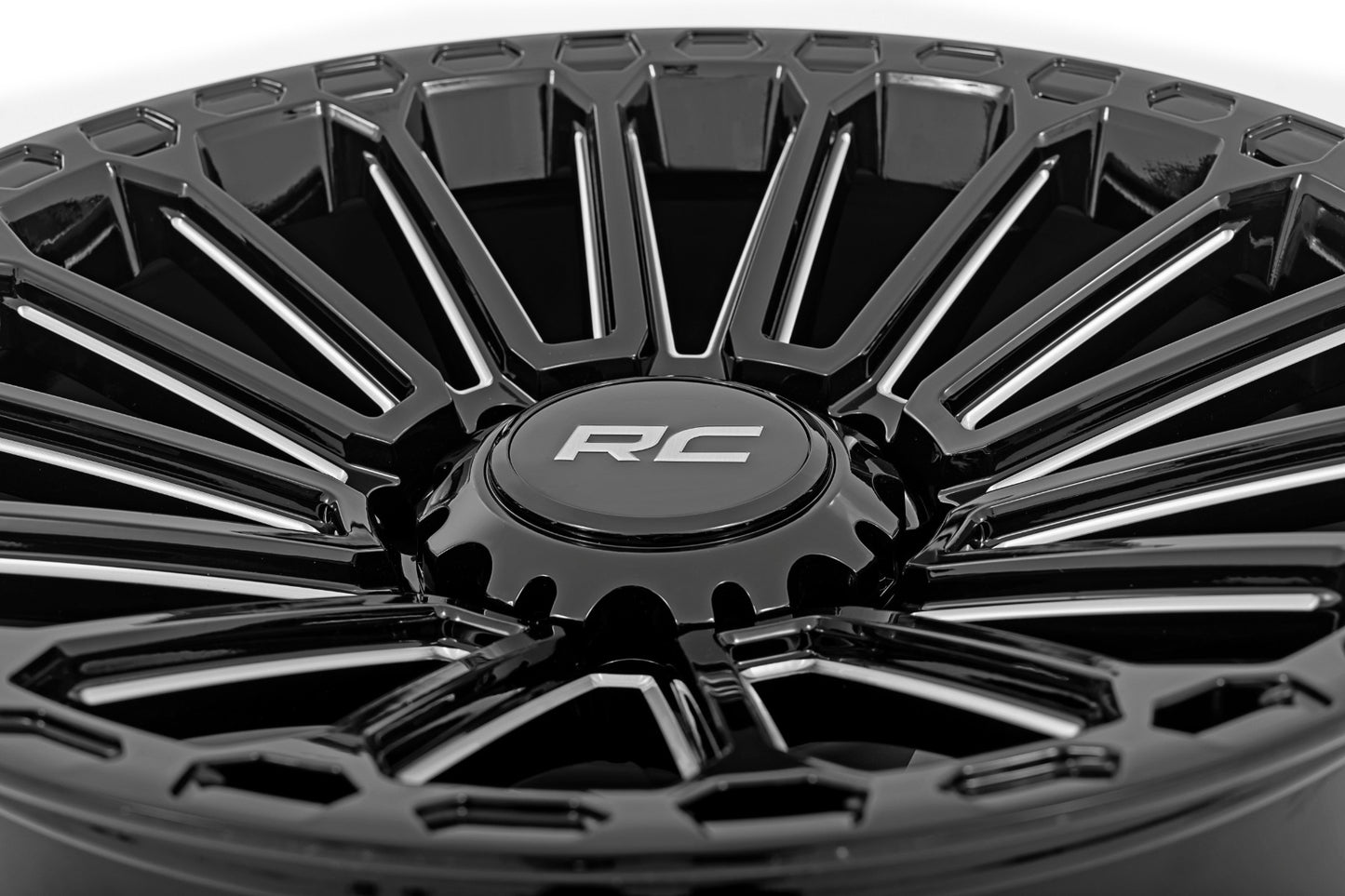 Rough Country 97 Series Wheel | One-Piece | Gloss Black | 20x10 | 5x5 | -19mm