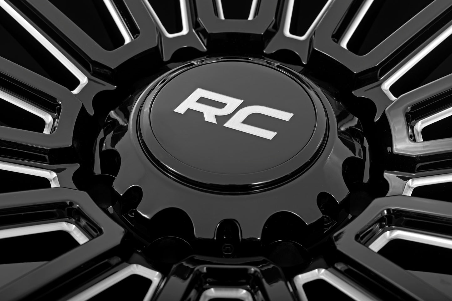 Rough Country 97 Series Wheel | One-Piece | Gloss Black | 20x10 | 5x5 | -19mm