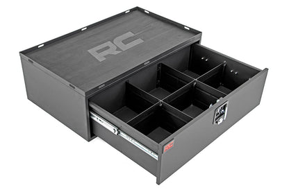Storage Box | Metal | Slide Out Lockable Drawer | Jeep Wrangler JL (18-23)