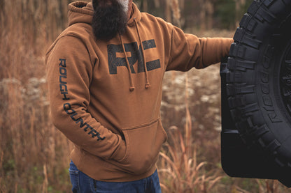 Rough Country Hoodie | RC Topographical Sleeve | Saddle | 3XL