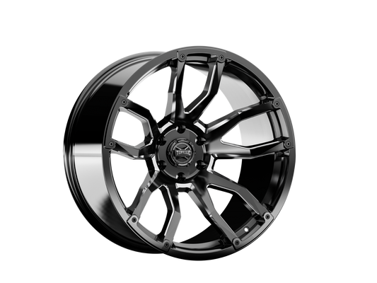 Torque Impact | Gloss Black w/Milled Accents | 20x9 | 6x135 | -12mm