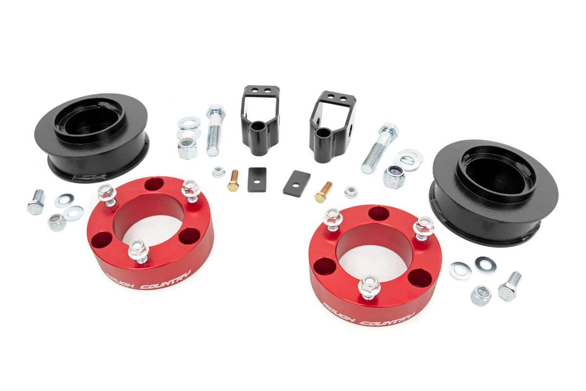 3 Inch Lift Kit | X-REAS | RR Spacers | Red | Toyota 4Runner (03-09) - Off Road Canada