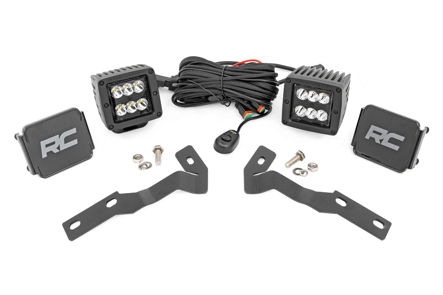 LED Light Kit | Ditch Mount | 2" Black Pair | Spot | Toyota Tacoma (16-23) - Off Road Canada