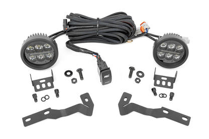 LED Light | Ditch Mount |Black Series Round | 3.5 Inch | Amber DRL | Toyota Tacoma (16-23) - Off Road Canada
