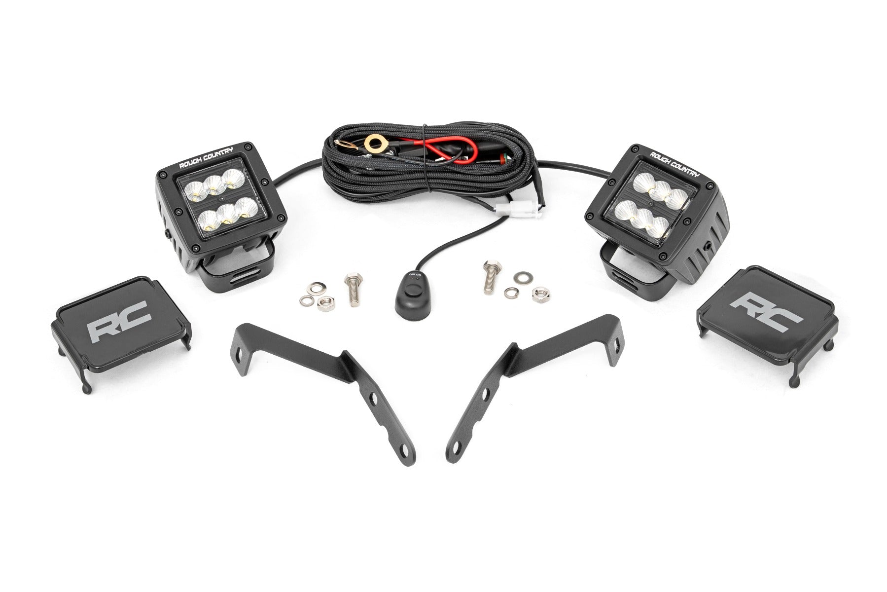 LED Light | Ditch Mount | 2" Black Pair | Flood | Chevy 1500 (2007-2013) - Off Road Canada