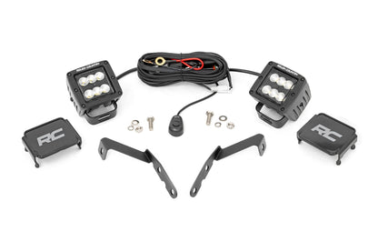LED Light | Ditch Mount | 2" Black Pair | Flood | Chevy 1500 (2007-2013) - Off Road Canada