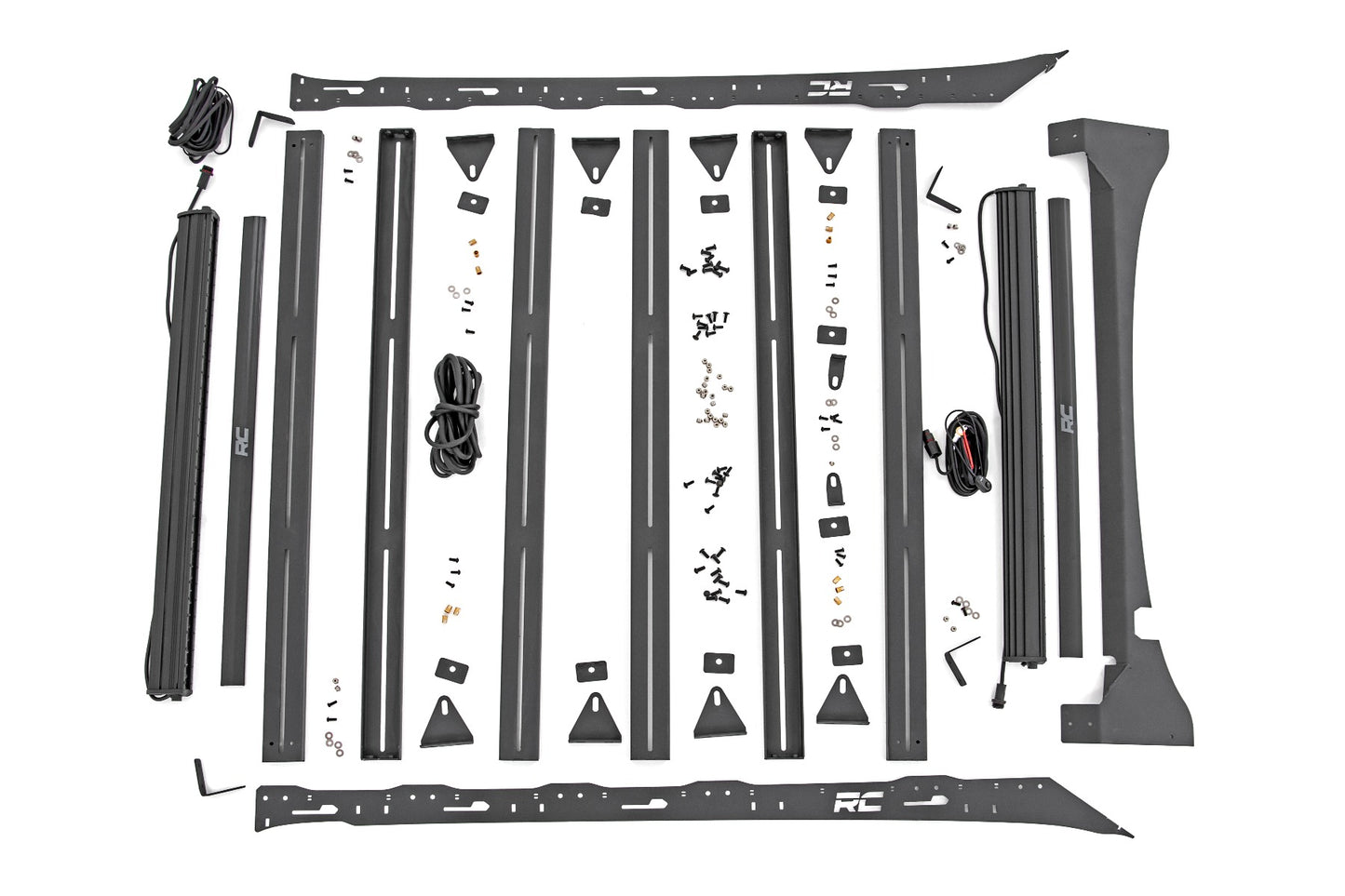 Roof Rack | FR & RR 40 Inch Single Row BLK LEDs | Ford F-150 (15-18) - Off Road Canada