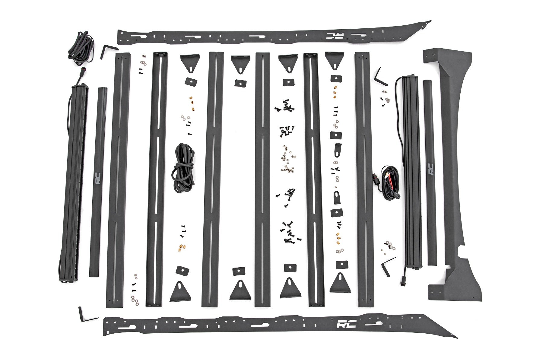 Roof Rack | FR & RR 40 Inch Single Row BLK LEDs | Ford F-150 (15-18) - Off Road Canada