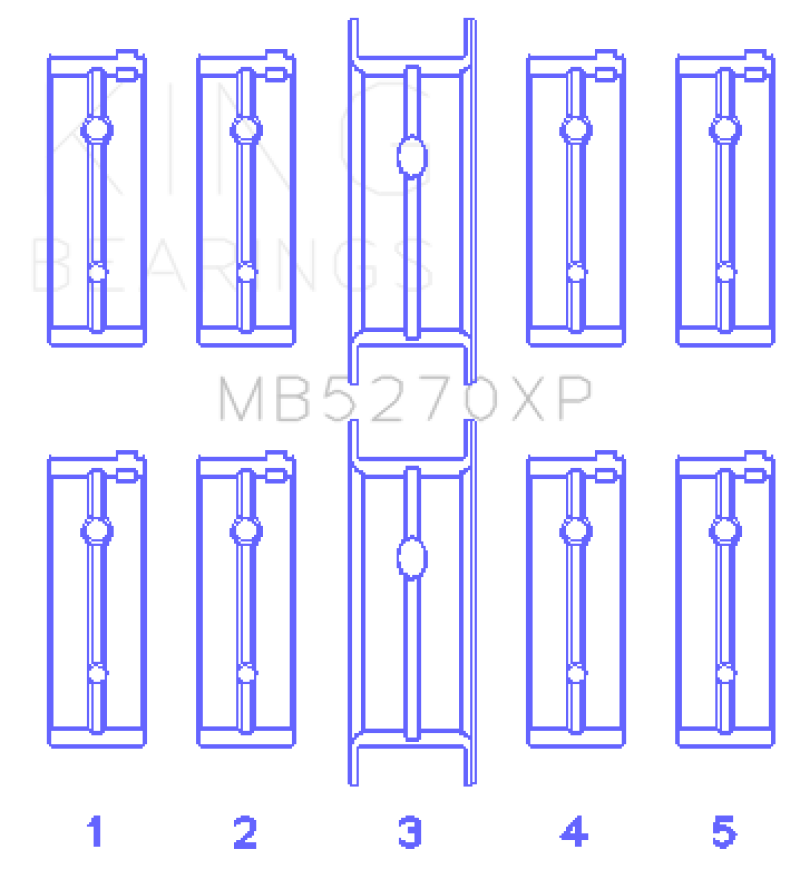 King Engine Bearings 03-05 Dodge Neon SRT4 2.4L Performance Main Bearing Set - Size STD