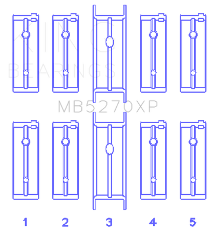 King Engine Bearings 03-05 Dodge Neon SRT4 2.4L Performance Main Bearing Set - Size STD