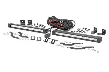 LED Light Kit | Grille Mount | 10" Chrome Slimline Pair | Ford F-150 (18-20) - Off Road Canada