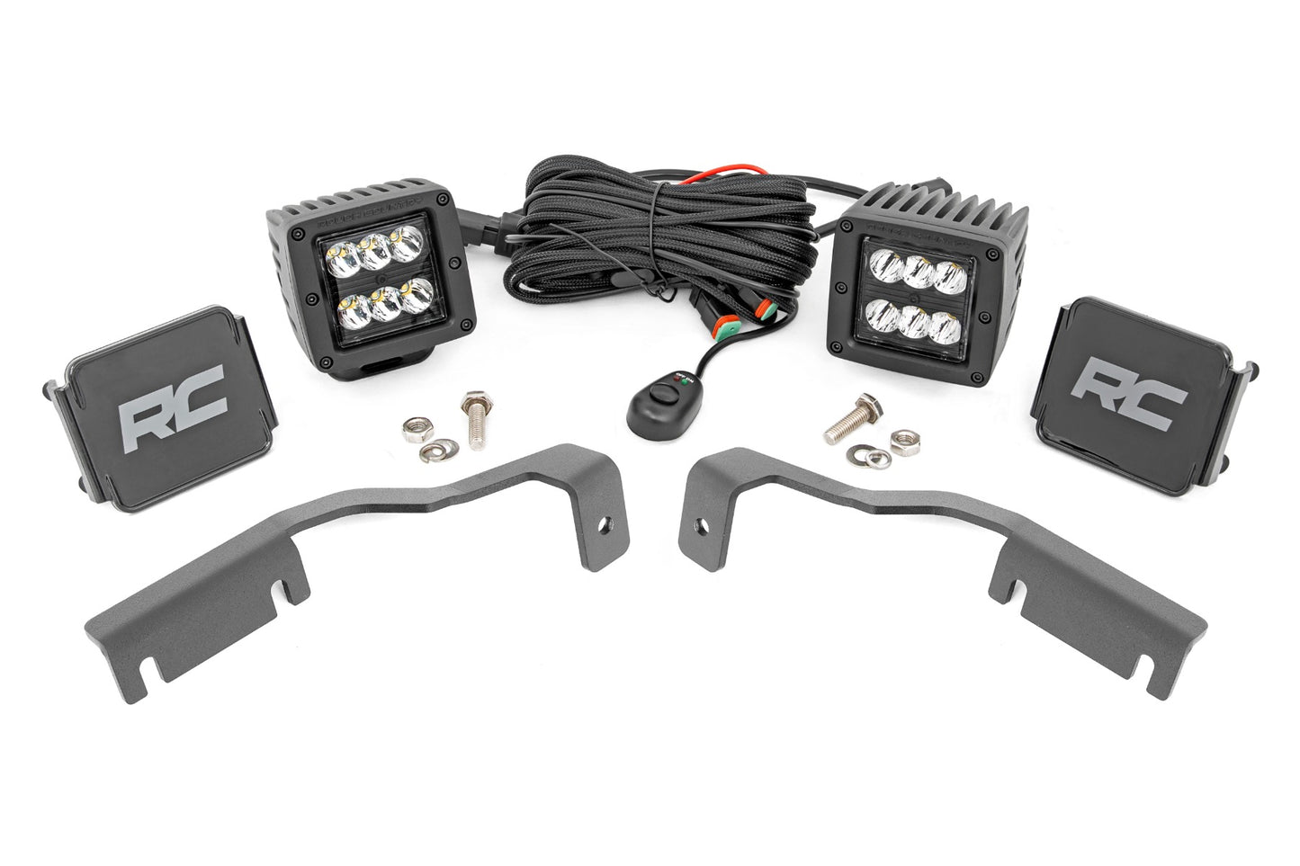 LED Light Kit | Ditch Mount | 2" Black Pair | Spot | Nissan Frontier (22-23) - Off Road Canada