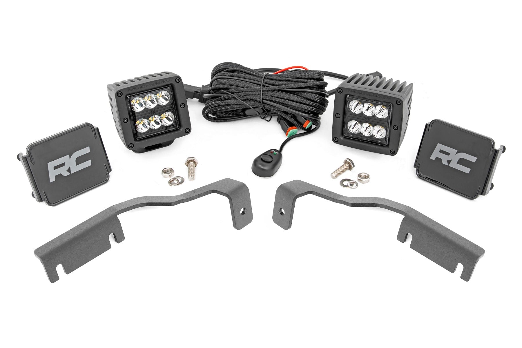 LED Light Kit | Ditch Mount | 2" Black Pair | Spot | Nissan Frontier (22-23) - Off Road Canada