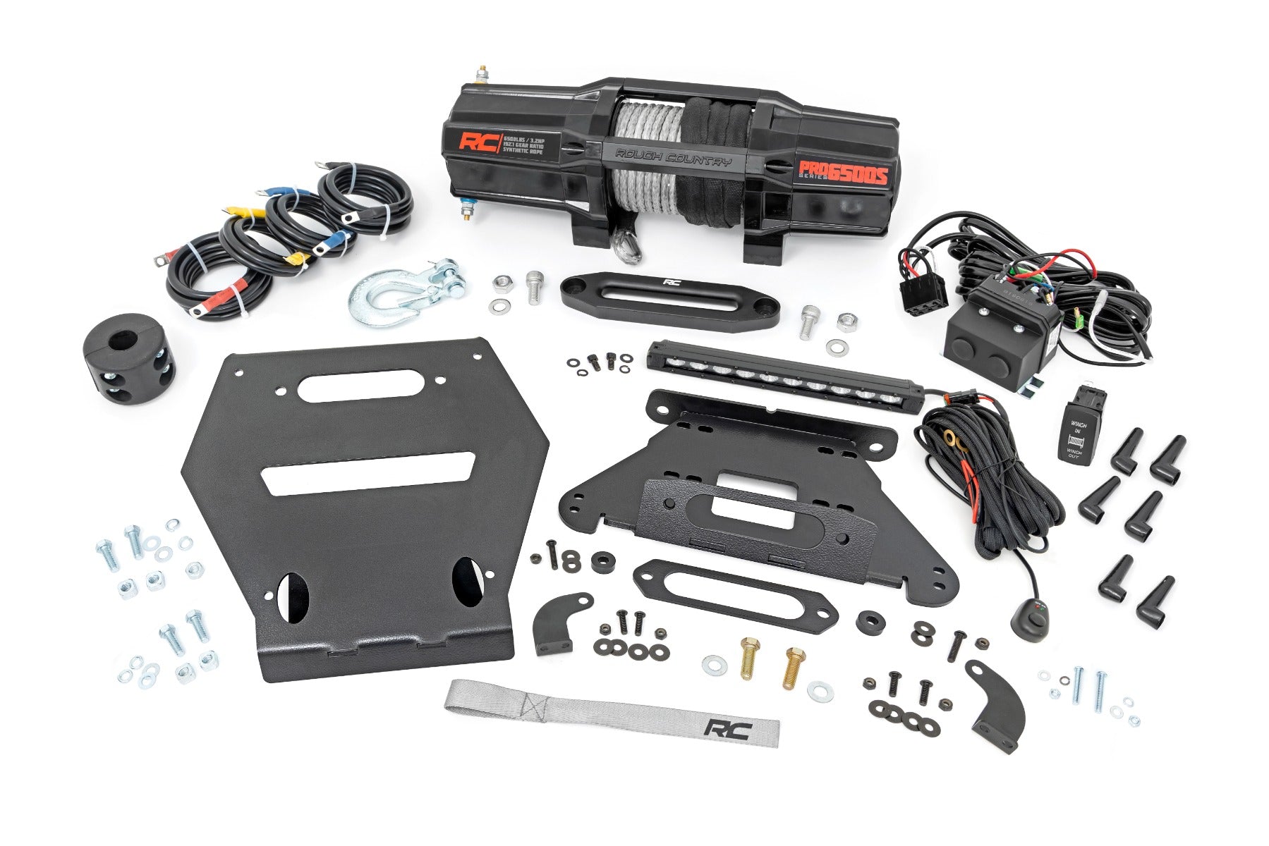 LED Light | Winch Mount | RS6500S | 10" Black Slimline | Polaris RZR Pro R - Off Road Canada