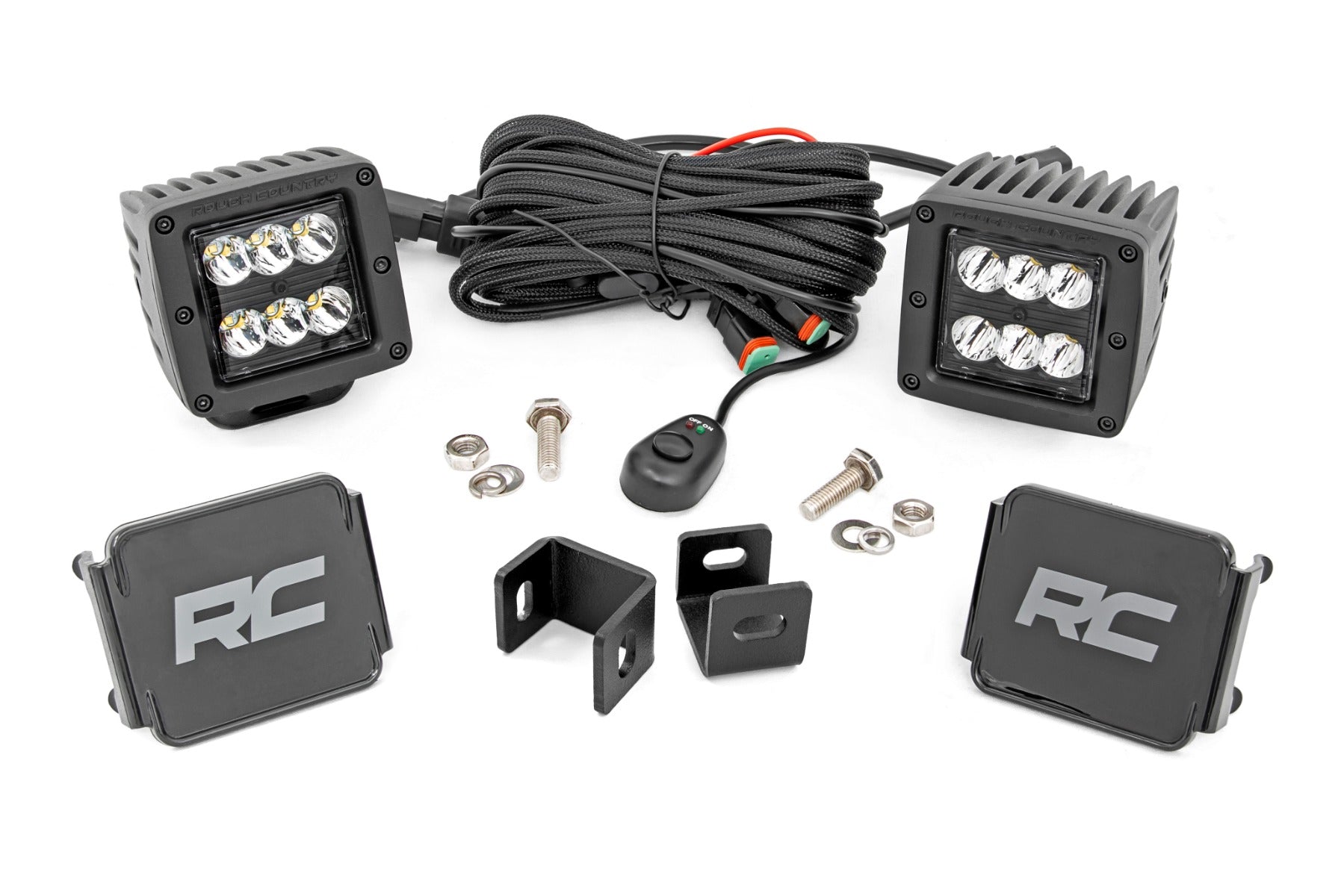 LED Light Kit | Ditch Mount | 2" Black Pair | Spot | Toyota Tundra (22-23) - Off Road Canada