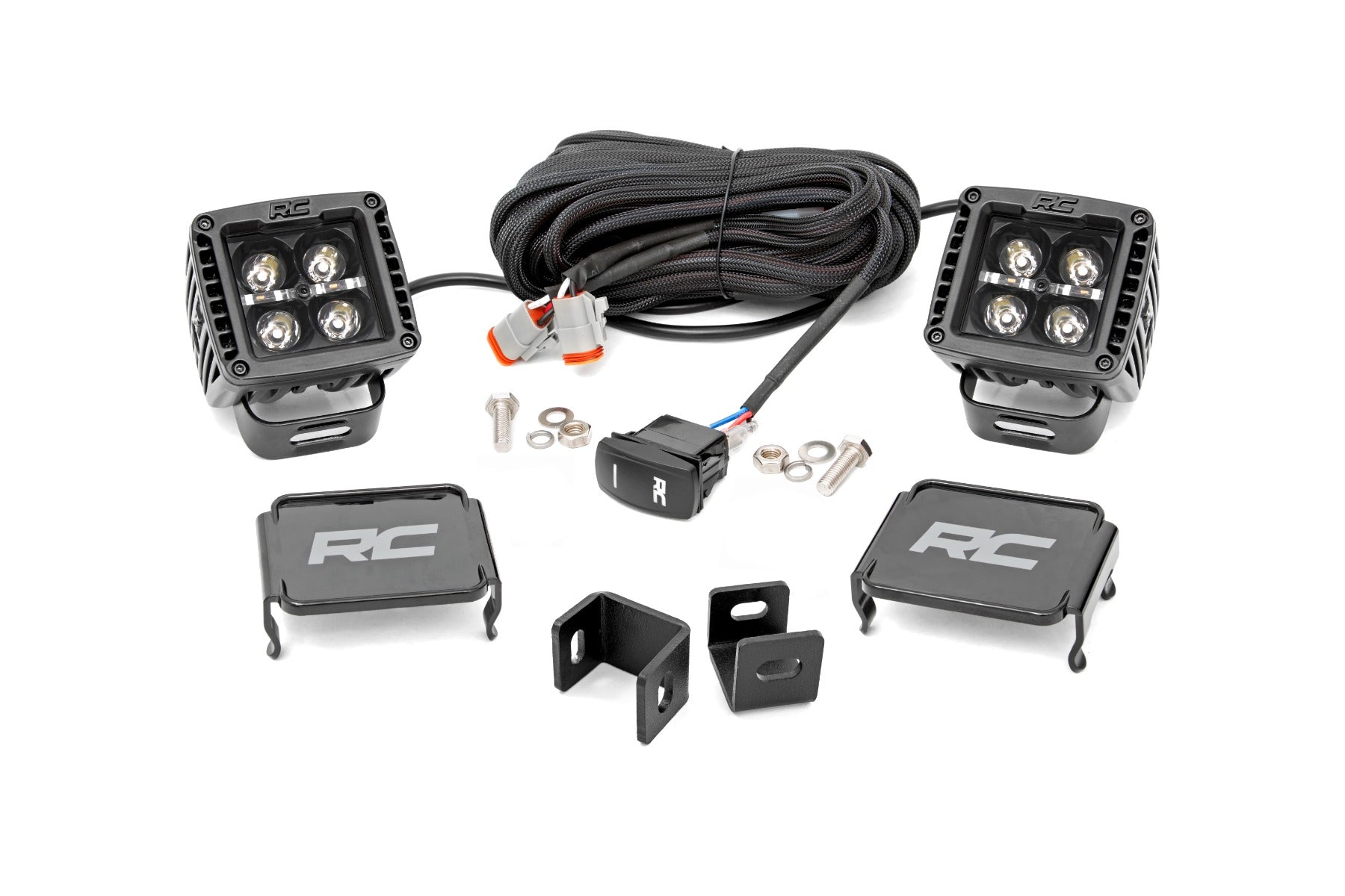 LED Light Kit | Ditch Mount | 2" Black Pair | White DRL | Toyota Tundra (22-23) - Off Road Canada