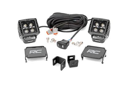 LED Light Kit | Ditch Mount | 2" Black Pair | White DRL | Toyota Tundra (22-23) - Off Road Canada