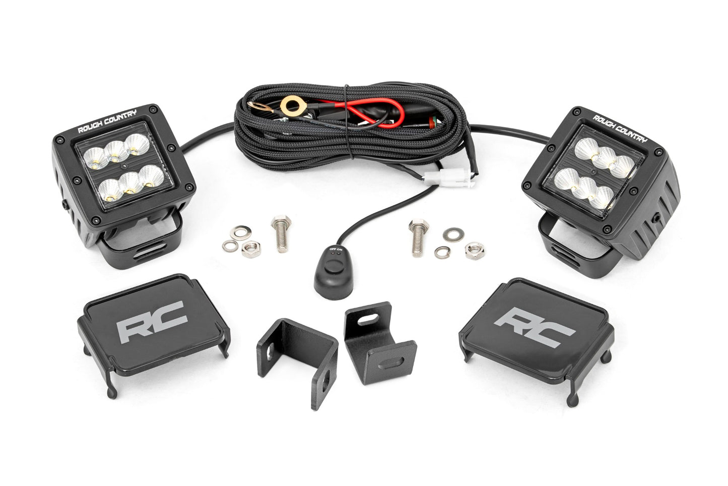 LED Light Kit | Ditch Mount | 2" Black Pair | Flood | Toyota Tundra (22-23) - Off Road Canada