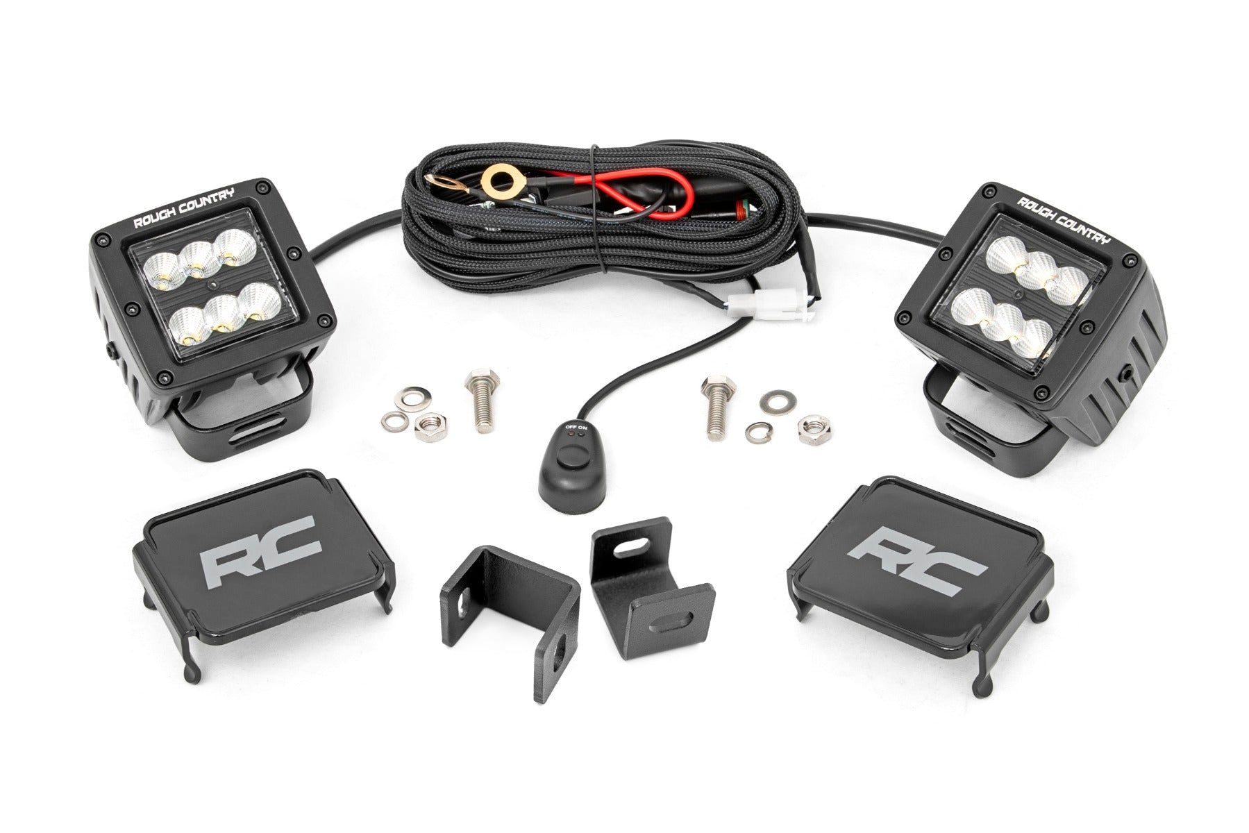 LED Light Kit | Ditch Mount | 2" Black Pair | Flood | Toyota Tundra (22-23) - Off Road Canada