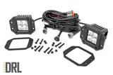 Chrome Series LED Light Pair | 2 Inch | Flush Mount | Amber DRL - Off Road Canada