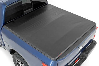 Bed Cover | Tri Fold | Soft | 5'7" Bed | No Utl Trk | Nissan Titan (17-23) - Off Road Canada