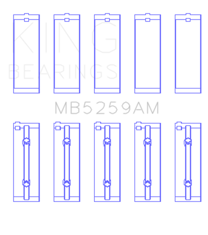King Engine Bearings Acura B18A1/B1/C1/C5 K20A/K24A Main Bearing Set - Size STD