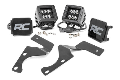 LED Light Kit | Ditch Mount | 2" Black Spot Pair | Toyota 4Runner (10-23) - Off Road Canada