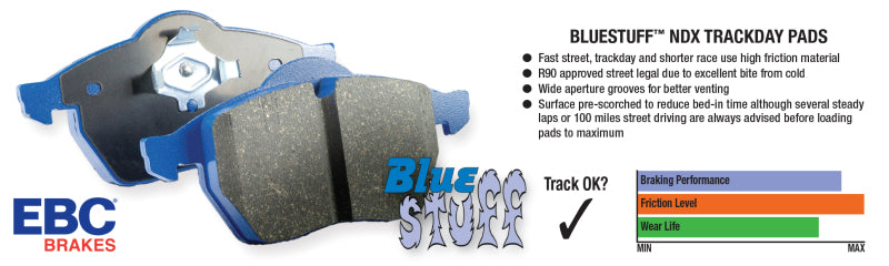 EBC 89-95 Nissan Skyline (R32) 2.6 Twin Turbo GT-R Bluestuff Front Brake Pads