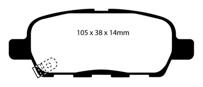 EBC 02 Infiniti G35 3.5 w/o DCS Bluestuff Rear Brake Pads