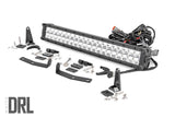 LED Light Kit | Bumper Mount | 20" Chrome Dual Row | White DRL | Nissan Titan XD (16-23) - Off Road Canada