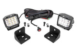 LED Light | Rear Cab Mount | 3" Chrome Pair | Wide Angle | Can-Am Defender HD 5/HD 8/HD 9/HD 10 - Off Road Canada