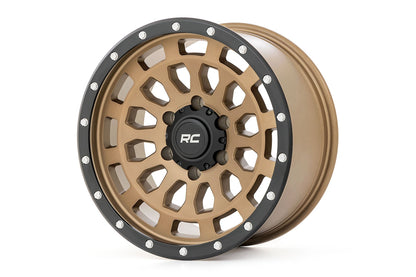 Rough Country 87 Series Wheel | Simulated Beadlock | Bronze/Black | 17x8.5 | 5x5 | +0mm - Off Road Canada