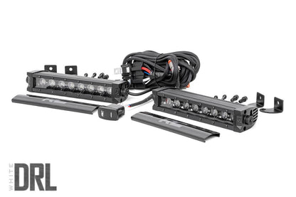 Black Series LED Light Bar | Cool White DRL | 8 Inch | Single Row Pair - Off Road Canada