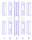 King Subaru WRX/STi EJ20 EJ22 EJ25 Flange #3 Position Performance Main Bearing Set - Size +0.25mm