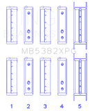 King Subaru EJ20/EJ22/EJ25 (Thrust in #5 Position) Tri-Metal Perf Main Bearing Set - Size +0.26mm