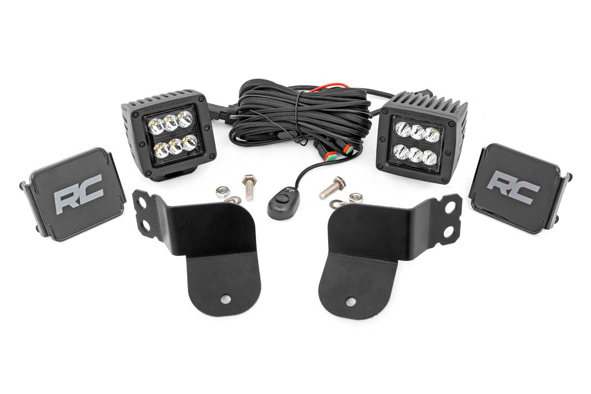 LED Light | Cage Mount | 2" Black Pair | Spot | Polaris General/General XP - Off Road Canada