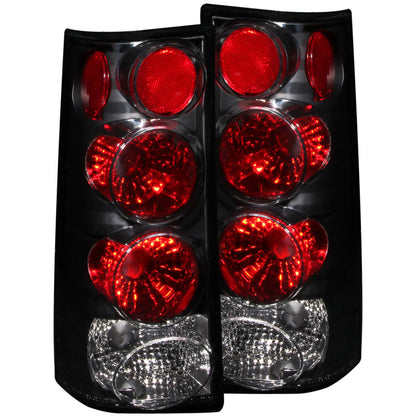 ANZO 1996-2002 GMC Savana Taillights Black