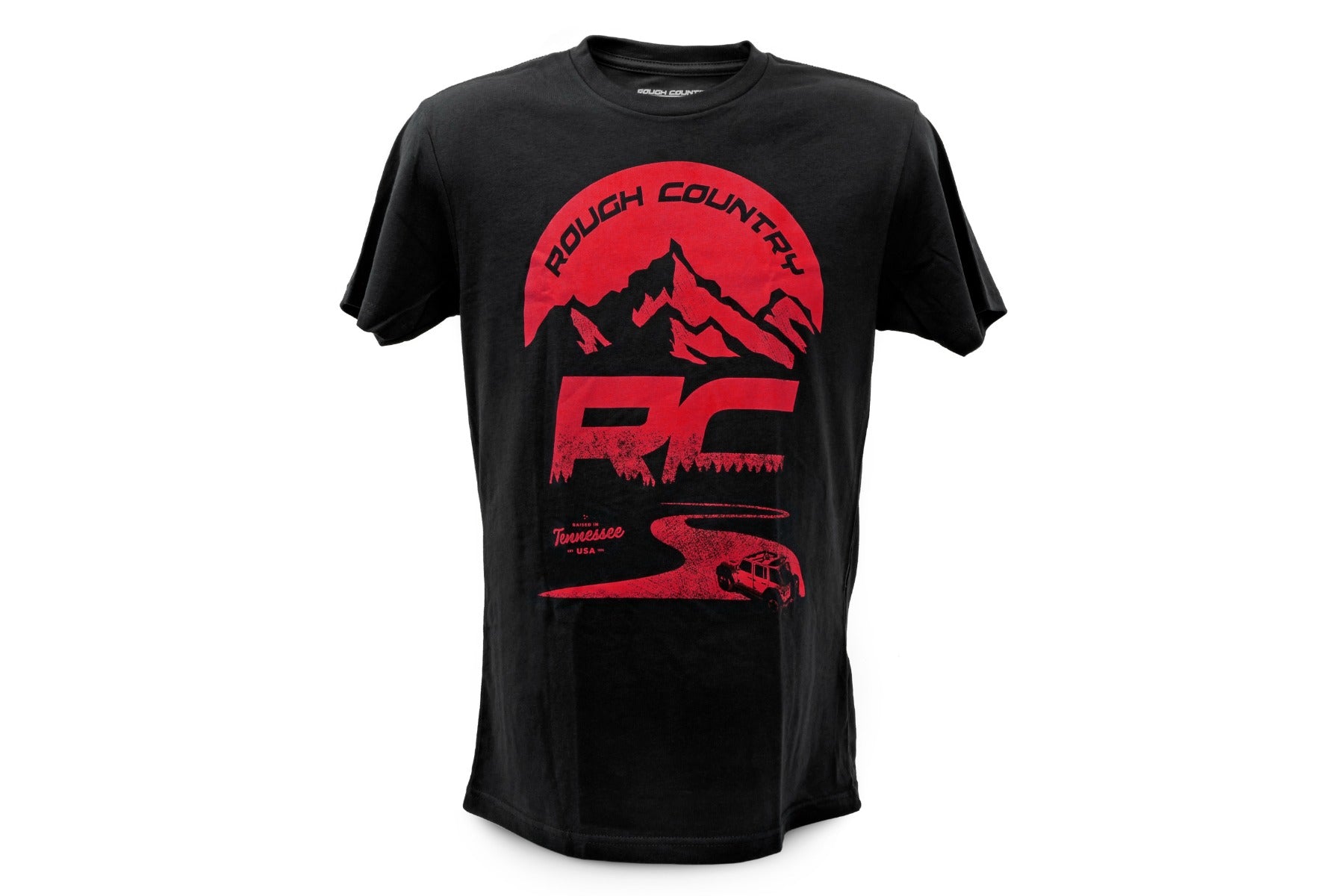 Rough Country T-Shirt | RC Mountains | Black | LG - Off Road Canada
