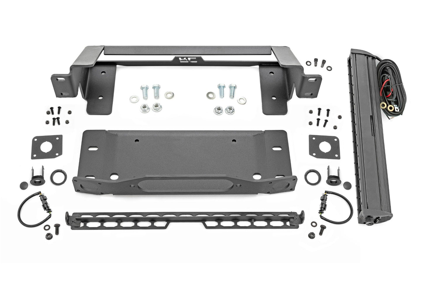 High Winch Mount | All Models | 20 Inch Black Single Row LED | DRL | Ford Bronco (21-23) - Off Road Canada