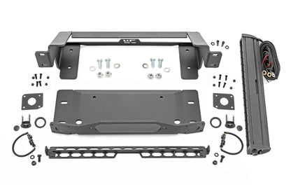 High Winch Mount | All Models | 20 Inch Black Single Row LED | DRL | Ford Bronco (21-23) - Off Road Canada