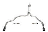 Corsa 2021-2025 Ford F-150 SuperCab/6.5in Bed 5.0L V8 Xtreme Cat-Back Dual Rear Exit-Black PVD