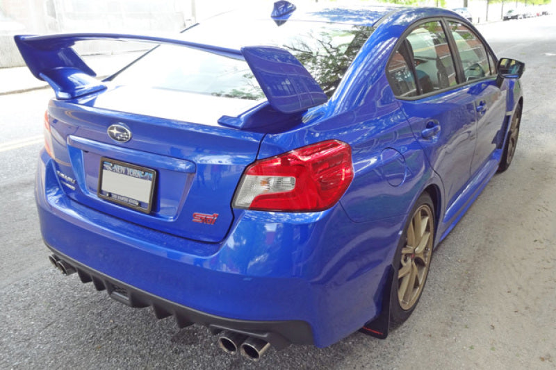 Rally Armor 15-21 Subaru WRX/STI Black UR Mud Flap w/Blue Logo