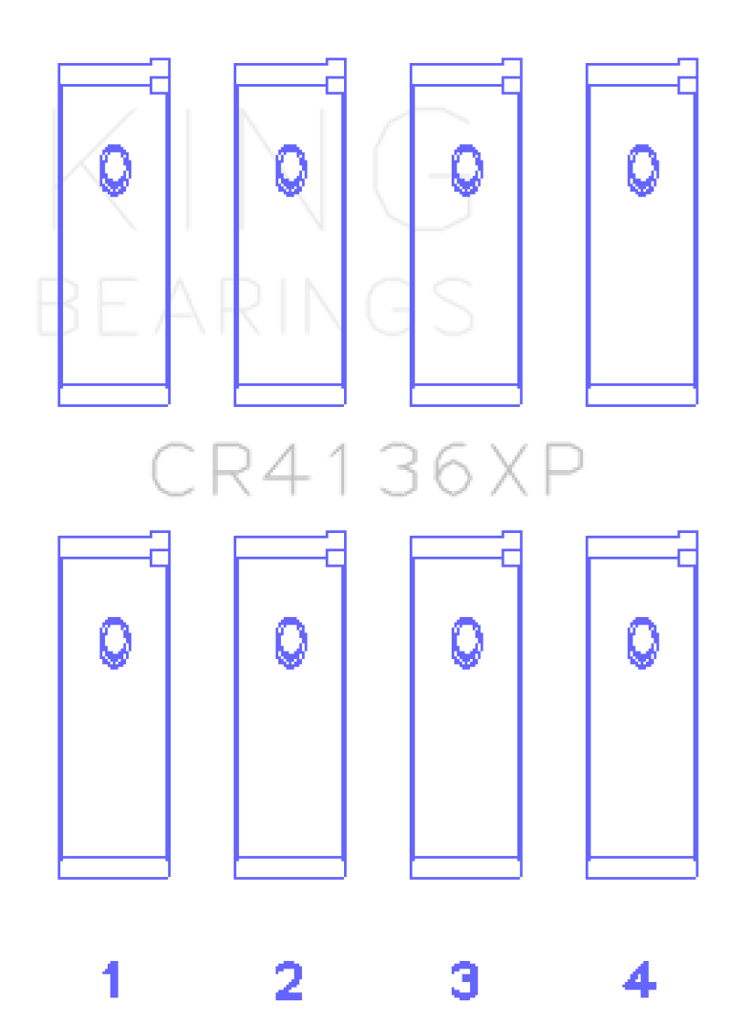 King Engine Bearings Nissan SR20DE/DET RWD (2.0L) Performance Rod Bearing Set - Size +0.25mm