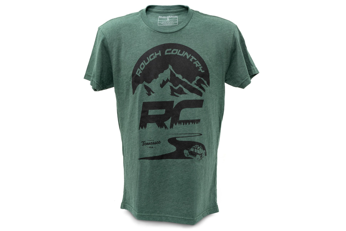 Rough Country T-Shirt | RC Mountains | Forest Green | SM - Off Road Canada