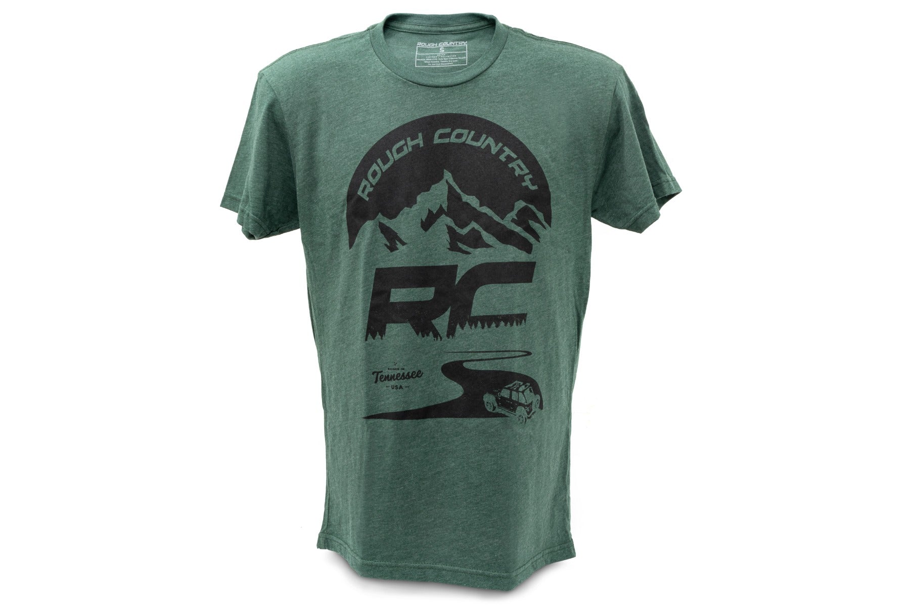 Rough Country T-Shirt | RC Mountains | Forest Green | SM - Off Road Canada