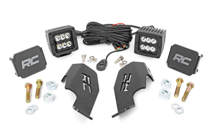 LED Light Kit | Cage Mount | 2" Black Pair | Honda Talon 4WD (19-22) - Off Road Canada