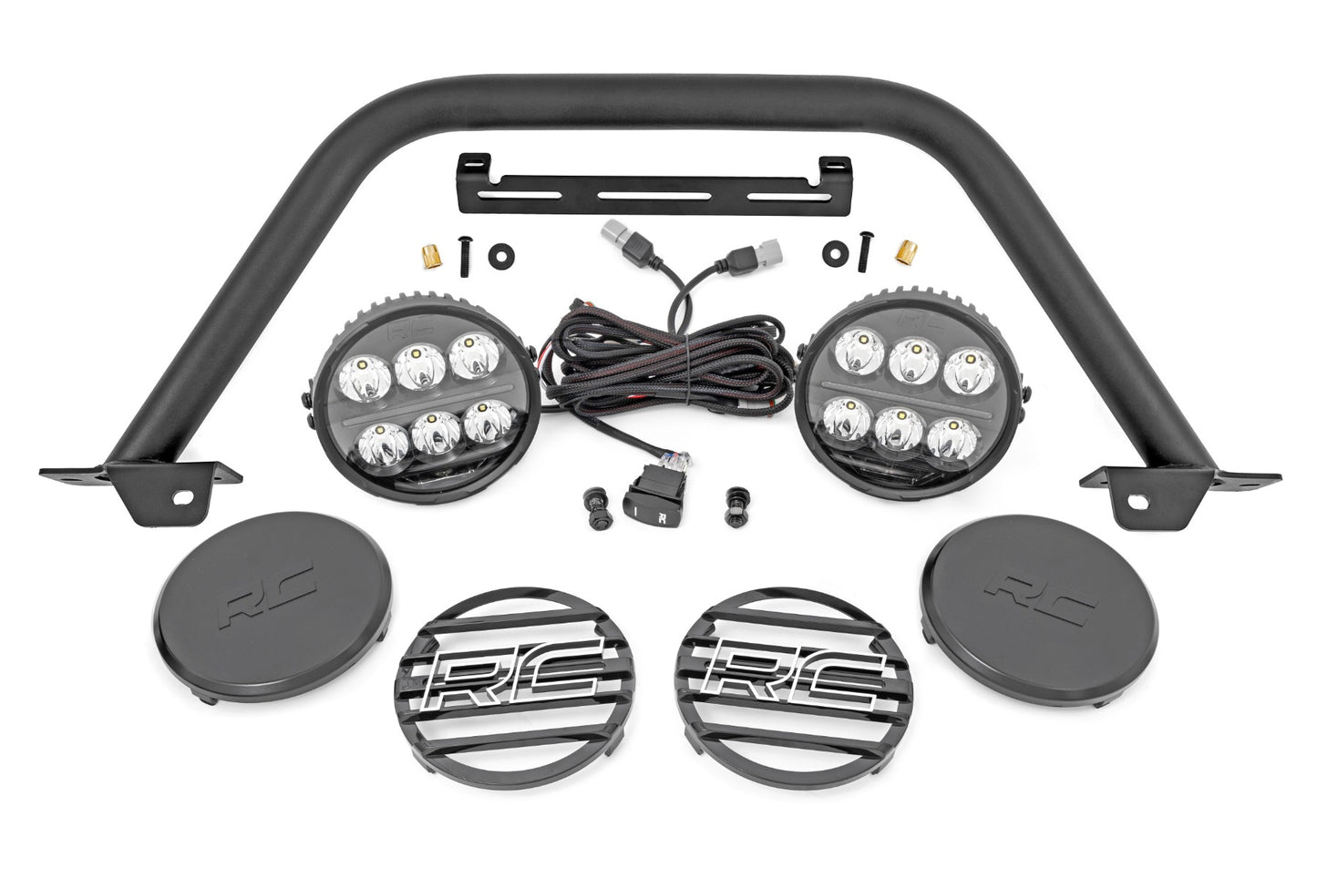 Safari Bar | 6.5 Inch Round LED | OE Modular Steel | Ford Bronco (21-23) - Off Road Canada