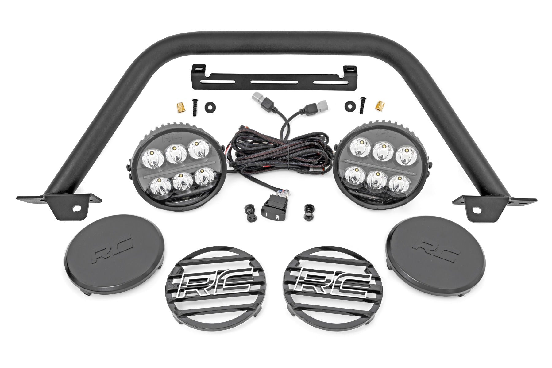Safari Bar | 6.5 Inch Round LED | OE Modular Steel | Ford Bronco (21-23) - Off Road Canada