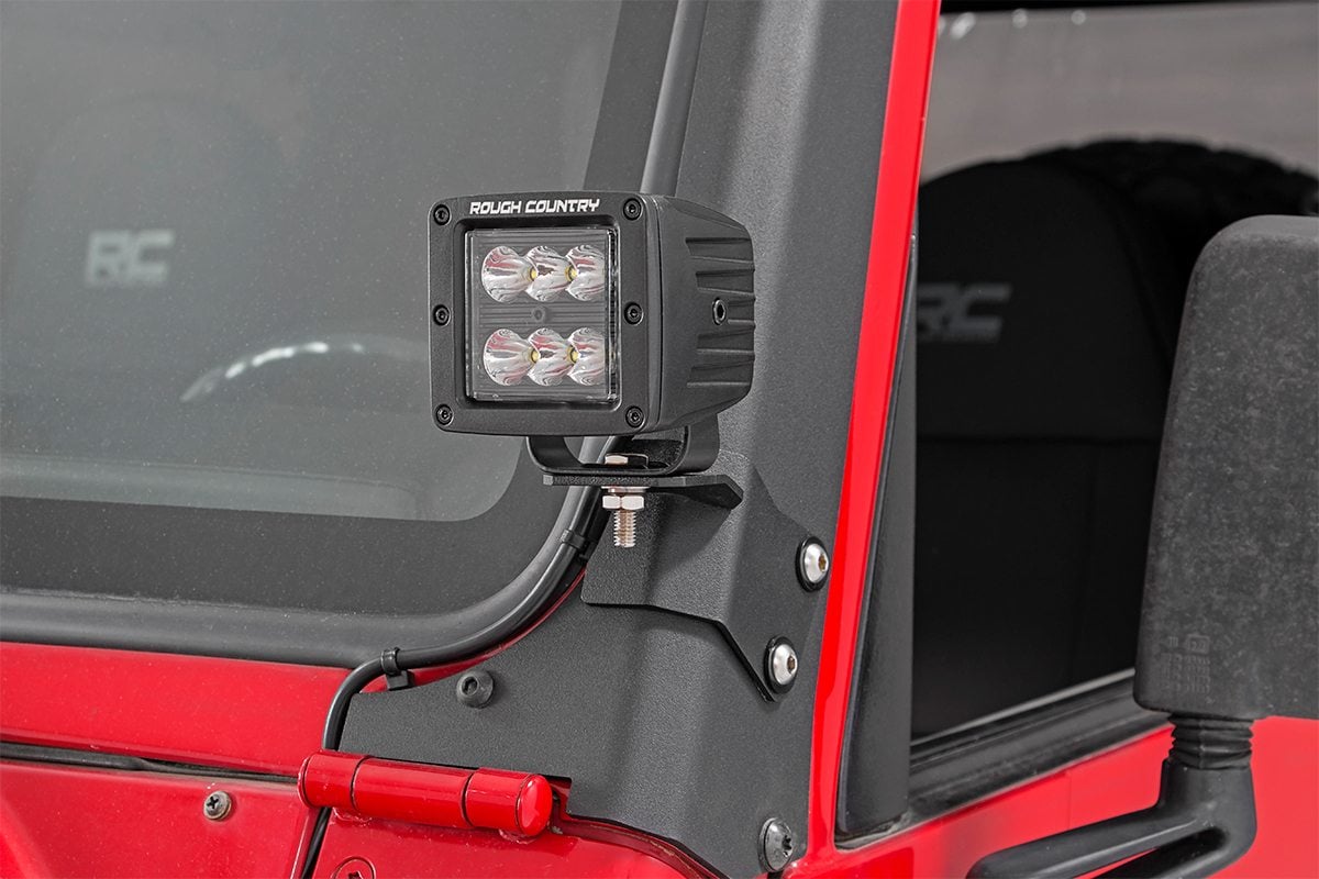 LED Light Mount | Lower A-Pillar | Pod | Jeep Wrangler TJ (97-06) - Off Road Canada