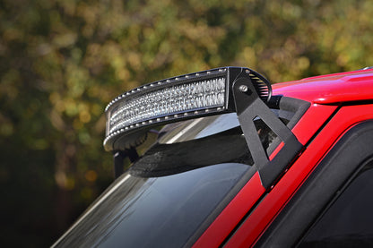 LED Light Kit | Windshield Mount | 50" Chrome Dual Row | Jeep Cherokee XJ (84-01) - Off Road Canada
